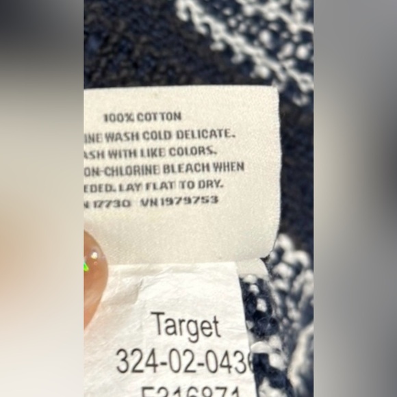 100% cotton Hearth & Hand Throw Blanket Striped Cotton Woven Accent Decor - Picture 7 of 7